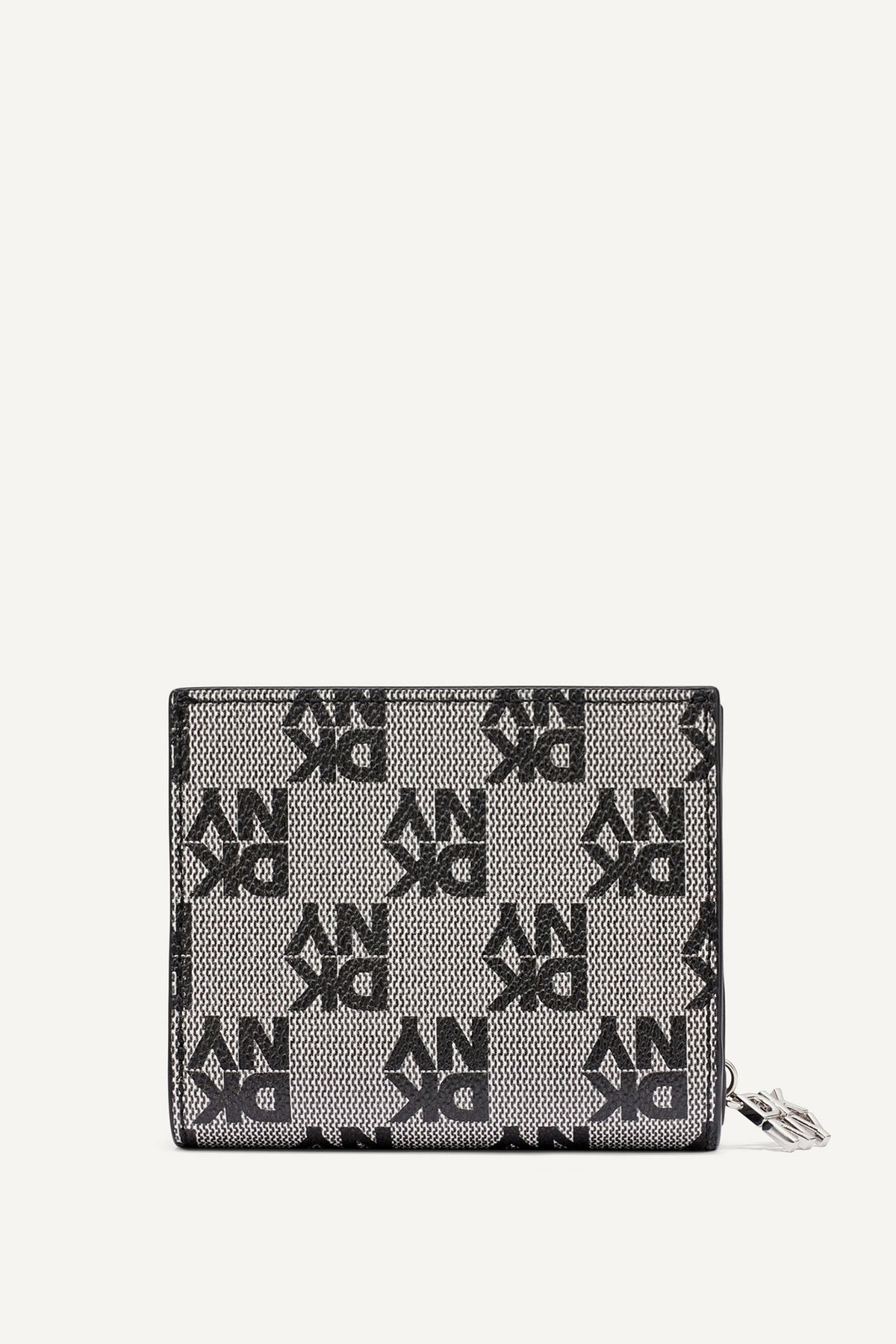 Black Logo Black DKNY SARAH BIFOLD ZIP WALLET