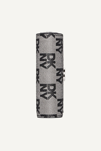 Black Logo Black DKNY SARAH BIFOLD ZIP WALLET