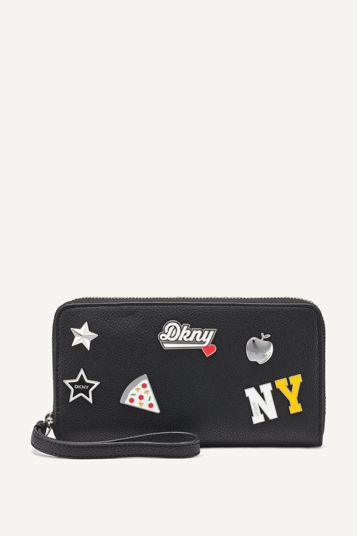 Marshmallow DKNY ETTA LARGE ZIP AROUND WALLET