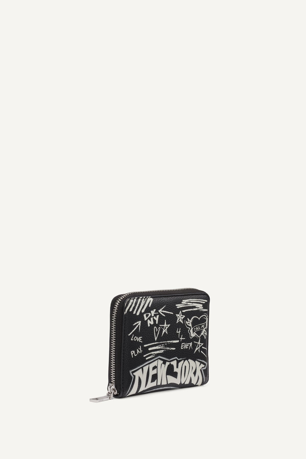 Black DKNY BRYAR SMALL ZIP AROUND WALLET