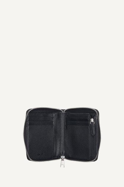 Black DKNY BRYAR SMALL ZIP AROUND WALLET