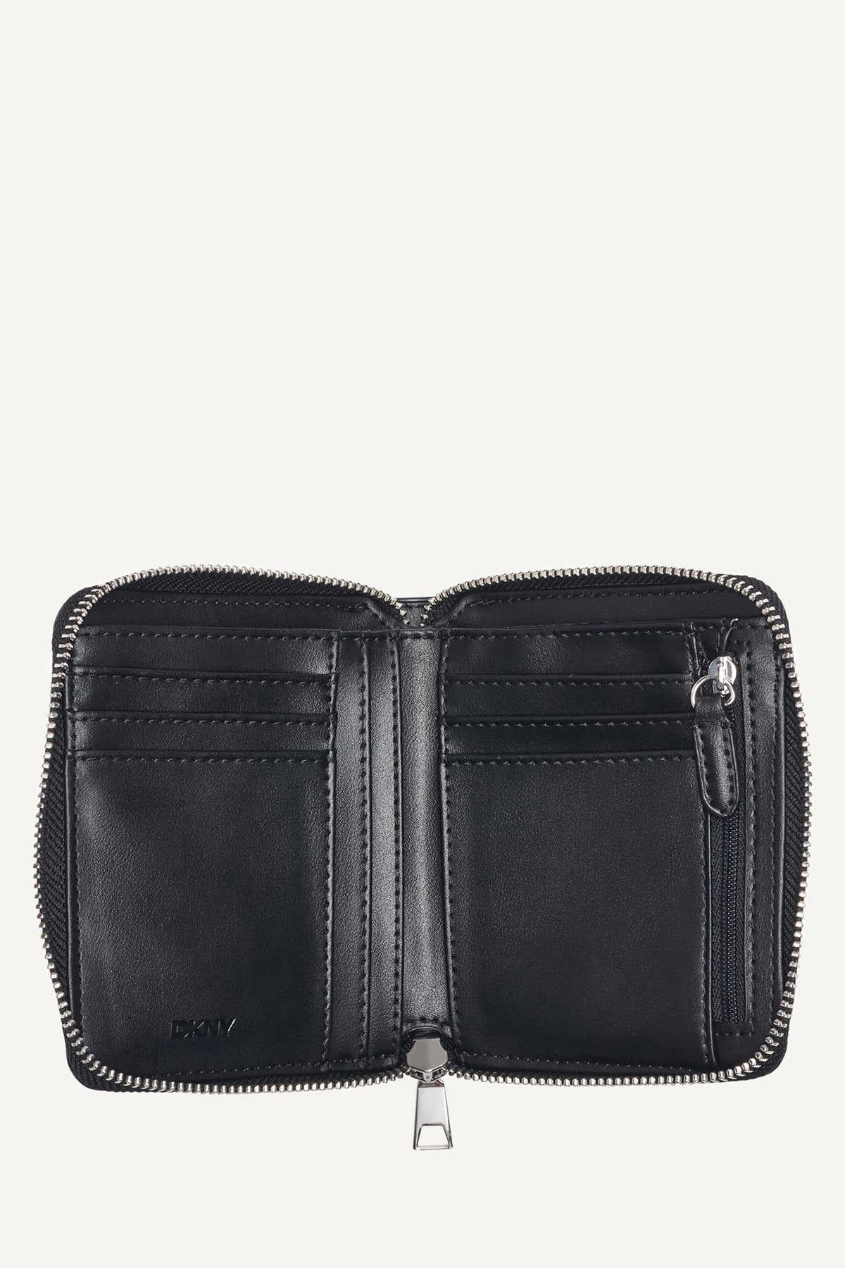 Black DKNY ETTA SMALL ZIP AROUND WALLET