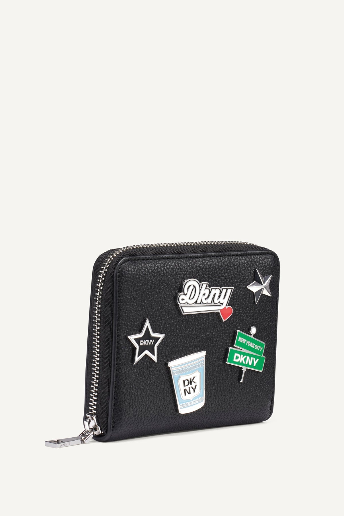 Black DKNY ETTA SMALL ZIP AROUND WALLET