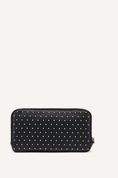Black DKNY JENNY LARGE ZIP AROUND WALLET