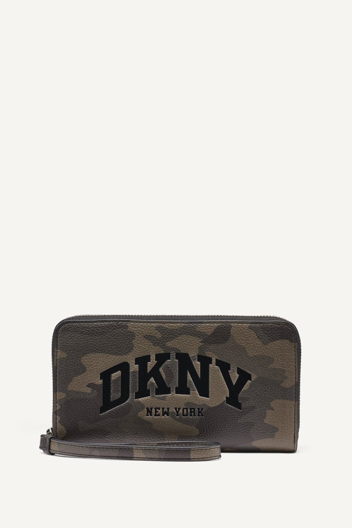 Camouflage DKNY HADLEE LARGE ZIP AROUND WALLET WITH WRISTLET