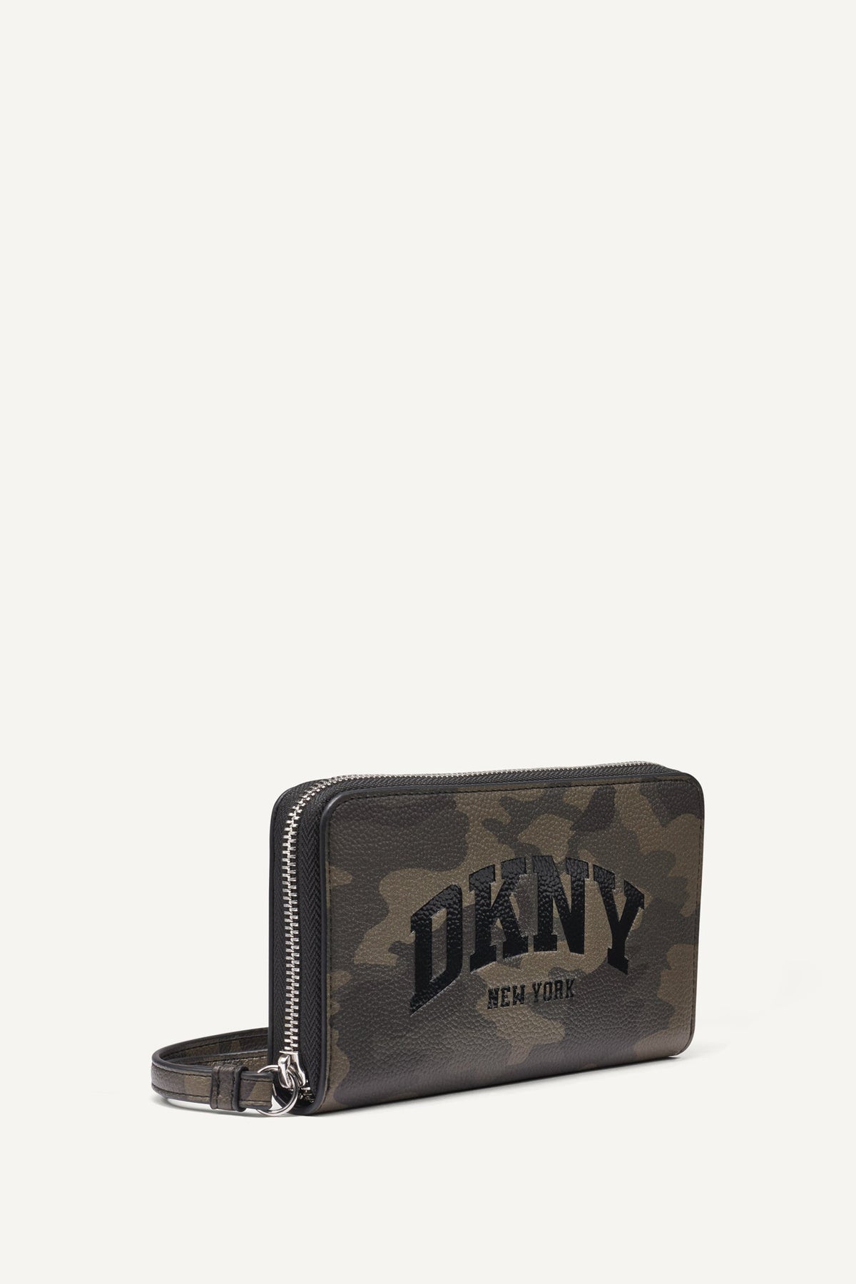 Camouflage DKNY HADLEE LARGE ZIP AROUND WALLET WITH WRISTLET