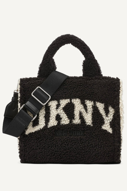 BLACK/SILVER DKNY HADLEE SMALL TOTE