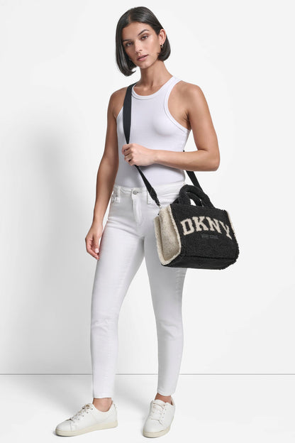BLACK/SILVER DKNY HADLEE SMALL TOTE