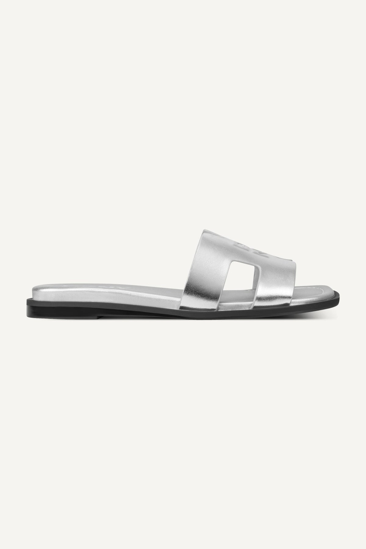 Silver DKNY COLUMBA FLAT SLIDE