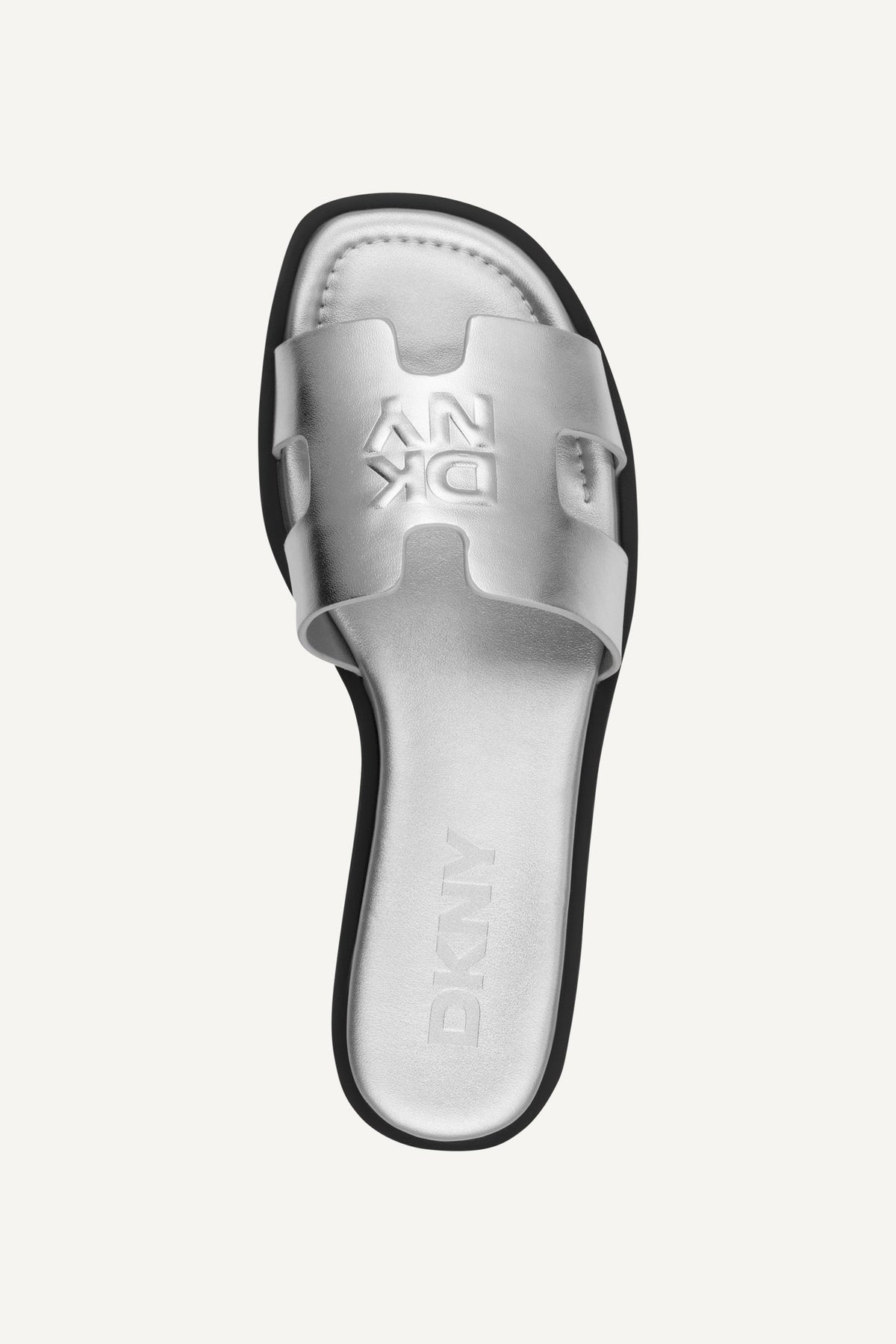 Silver DKNY COLUMBA FLAT SLIDE
