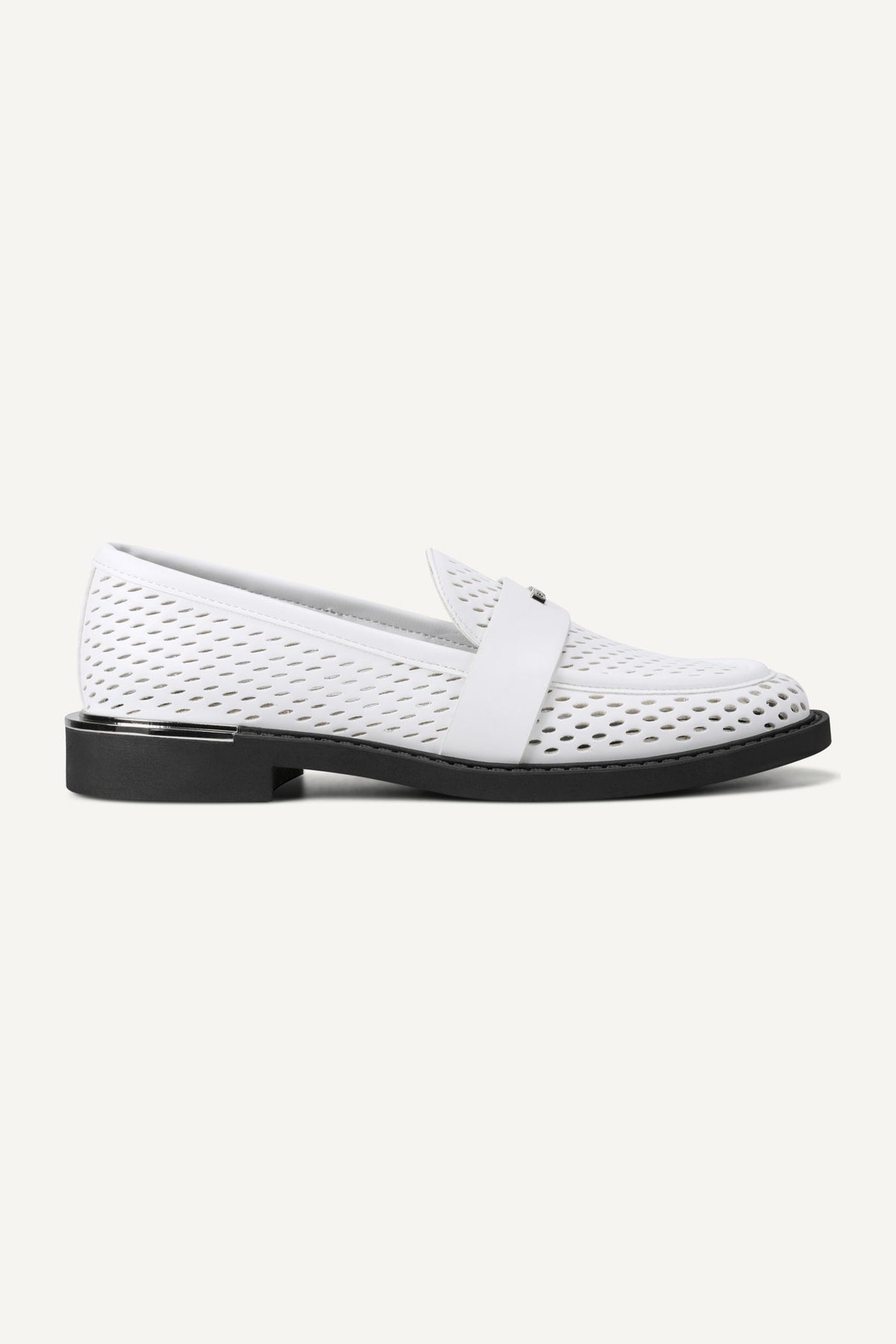 White DKNY REZZI LOAFER