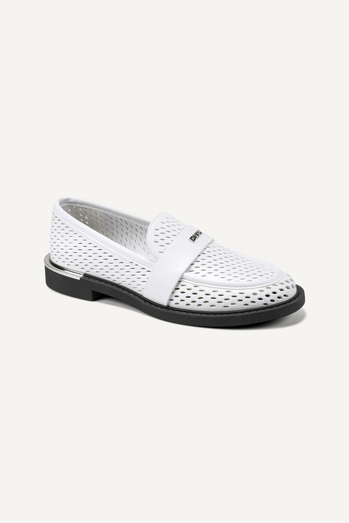 White DKNY REZZI LOAFER