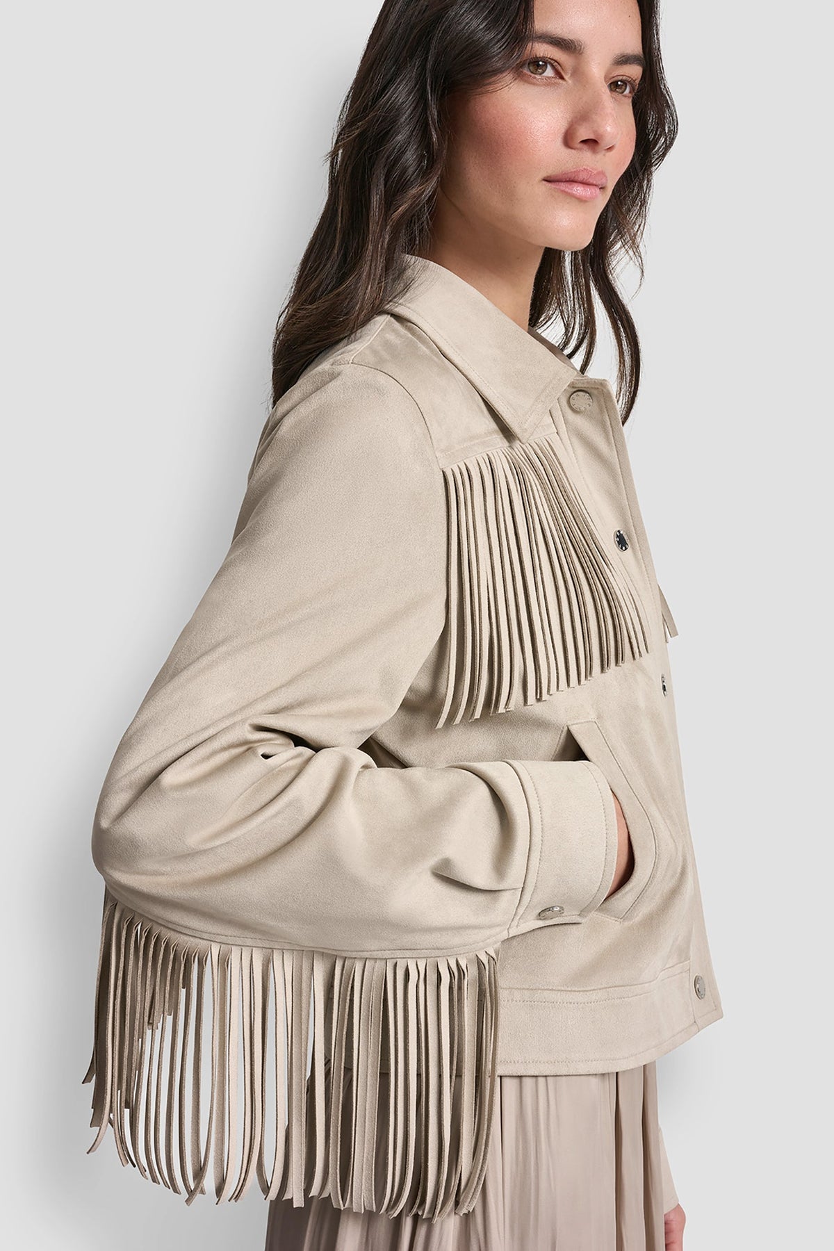 Pebble DKNY FRINGE JACKET