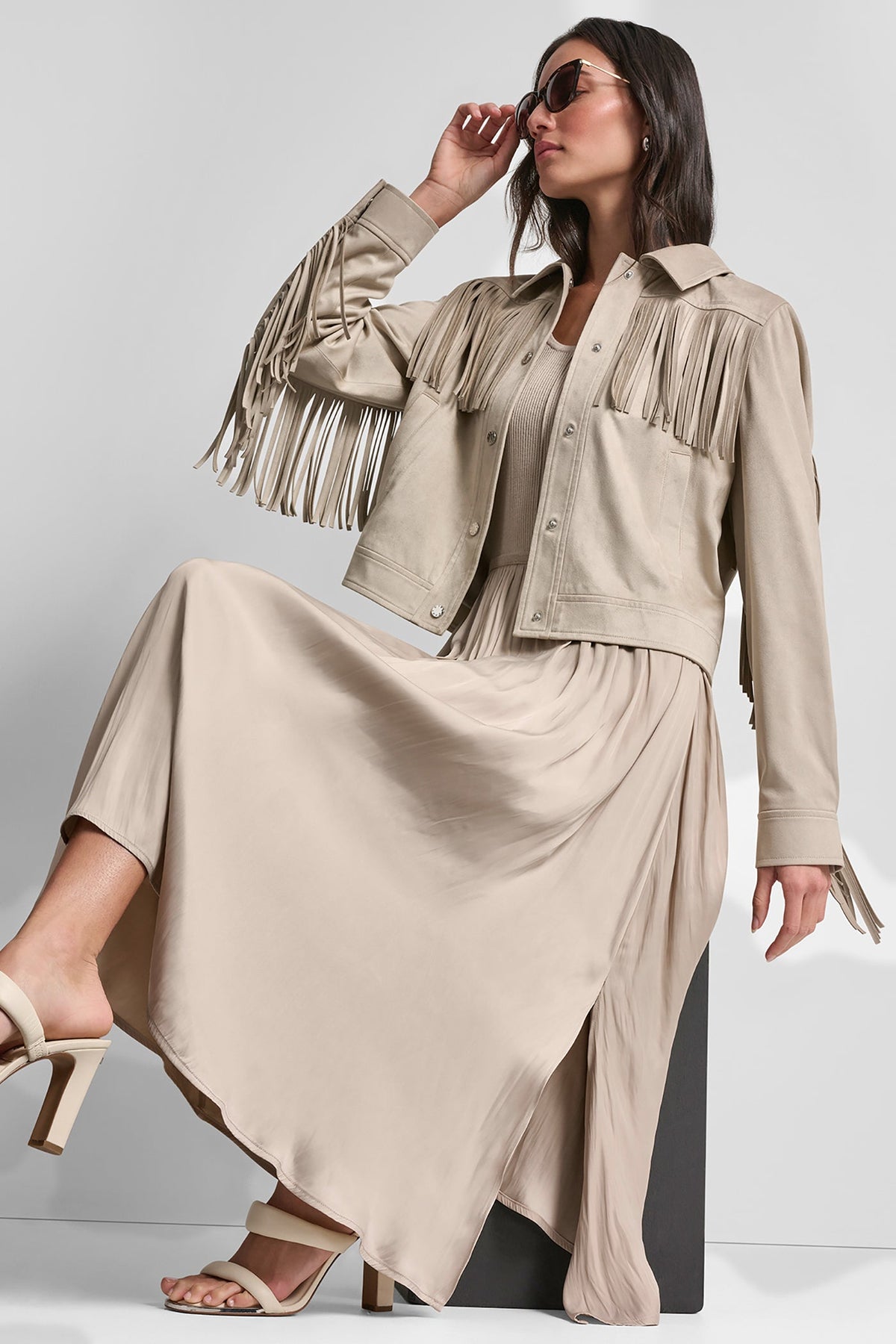 Pebble DKNY FRINGE JACKET