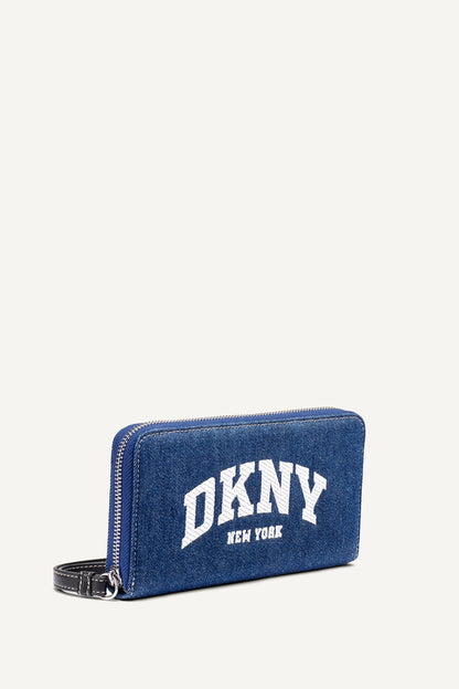 Denim DKNY HADLEE LARGE ZIP AROUND WALLET