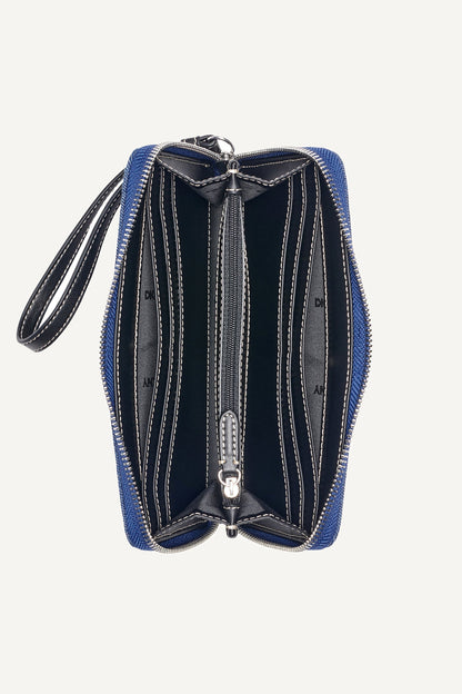 Denim DKNY HADLEE LARGE ZIP AROUND WALLET