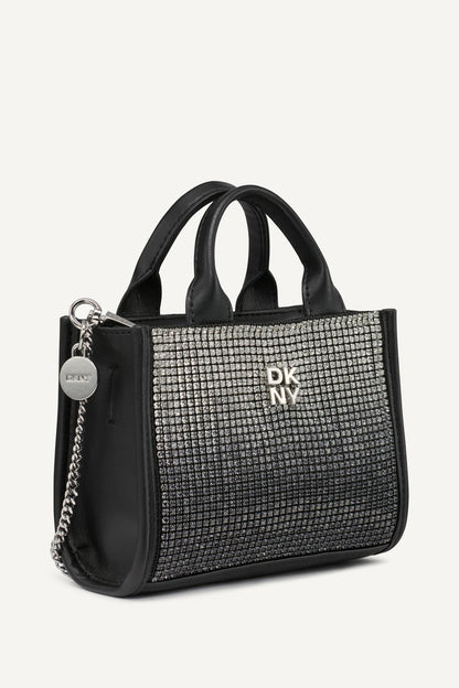 BLACK/SILVER DKNY HADLEE MINI CROSSBODY