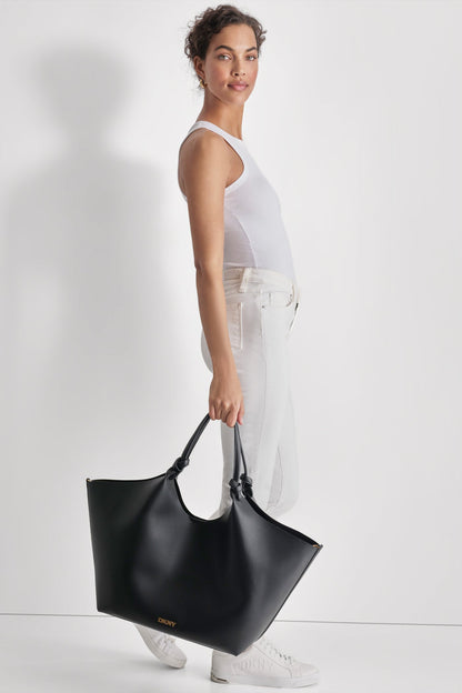 Black DKNY PAULA EXTRA LARGE COMMUTER TOTE