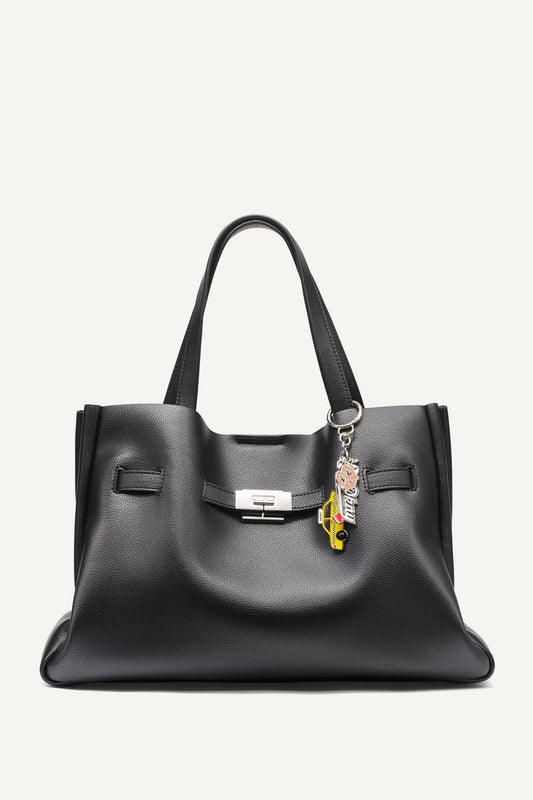 Black DKNY BRYAR TAXICAB SATCHEL