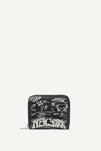 Marshmallow DKNY BRYAR SMALL ZIP AROUND WALLET
