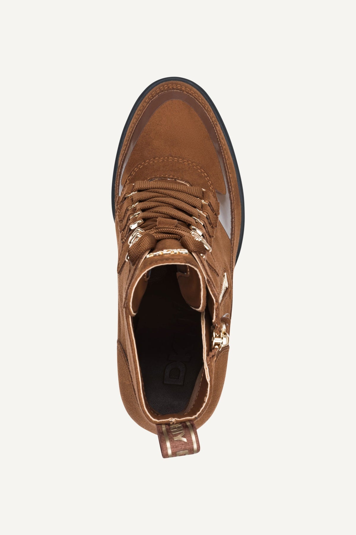 Walnut DKNY TOIA LACE-UP PLATFORM BOOTIE