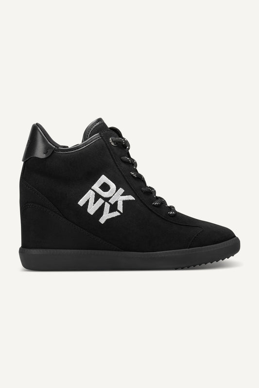 Black DKNY SAMMY WEDGE SNEAKER