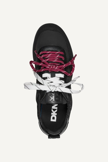Black DKNY ARIANNA LACE UP SNEAKER