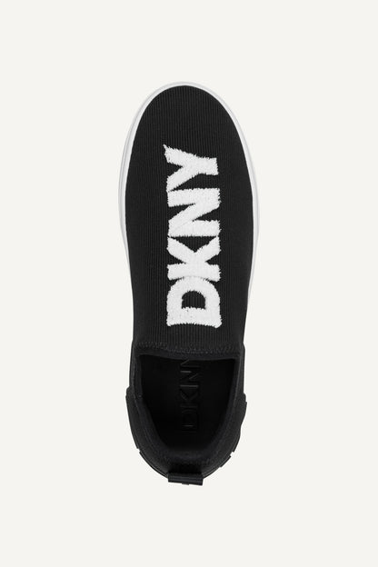 Black/White DKNY MAIZE SLIP ON SNEAKER