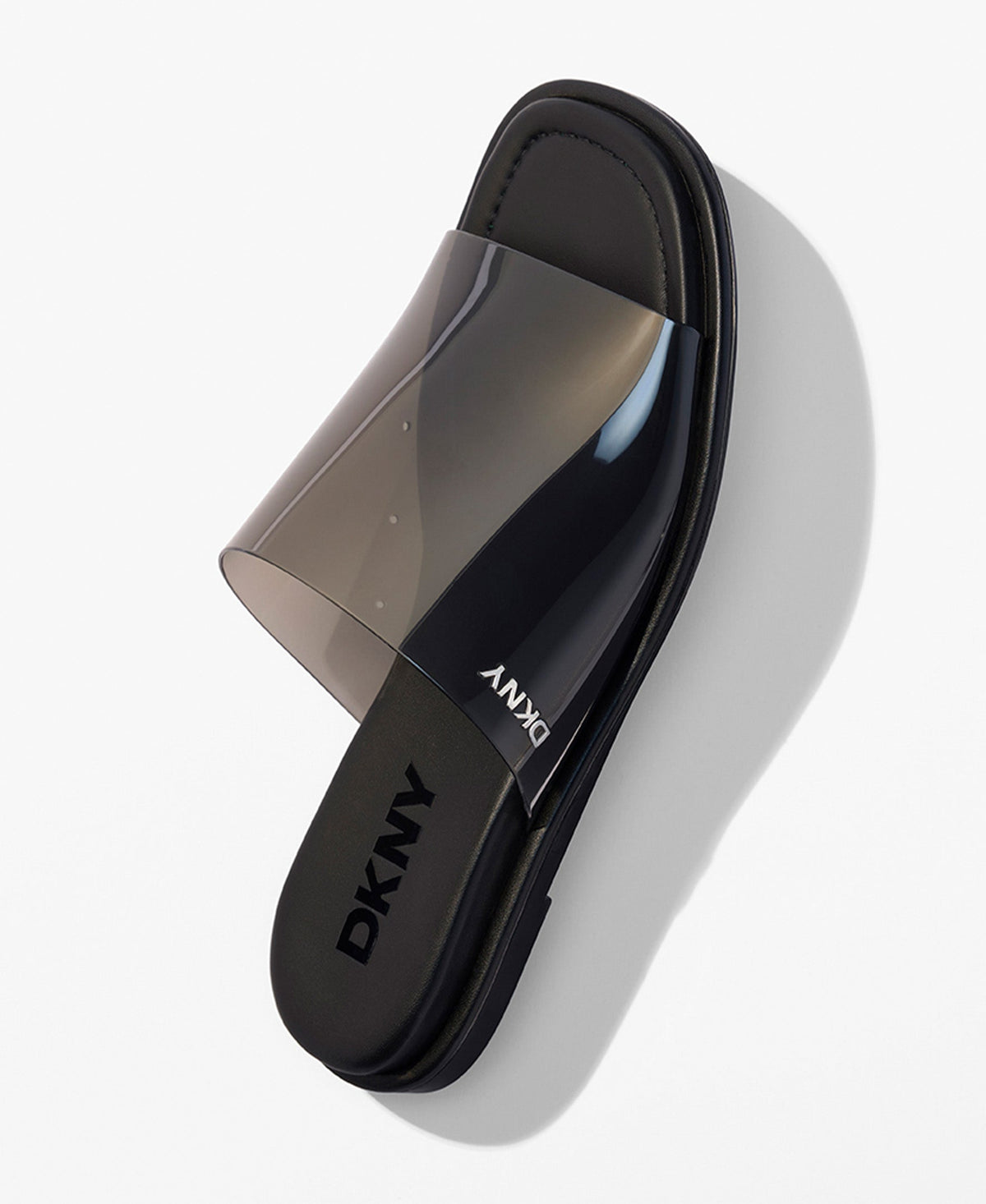 Black DKNY CATALINE FLAT SLIDE SANDAL