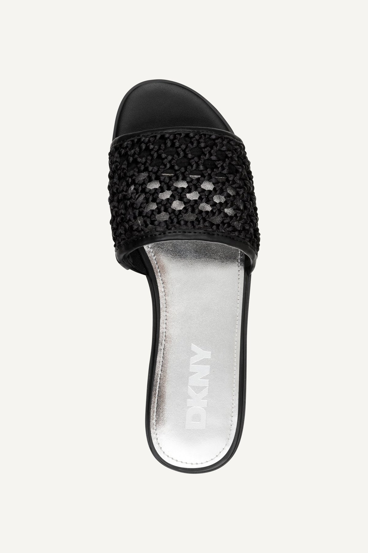 Black DKNY WINTER FLAT SLIDE