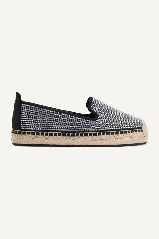 Black/Clear DKNY MALLY RHINESTONE ESPADRILLE
