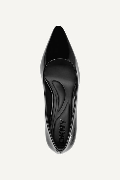 Black DKNY NOREEN KITTEN HEEL PUMP