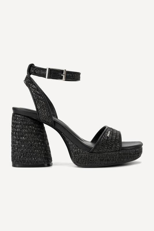 Black DKNY SCOTIA ANKLE STRAP SANDAL