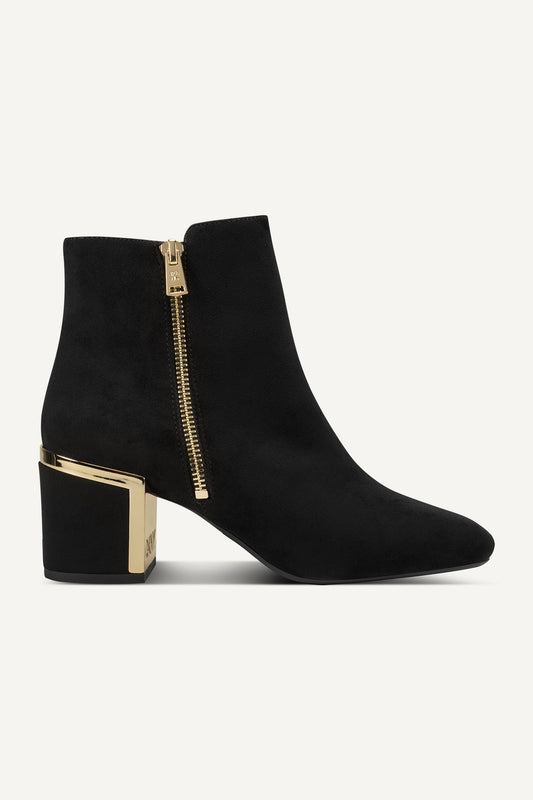 Black DKNY KYLAH BOOTIE WITH ZIPPER
