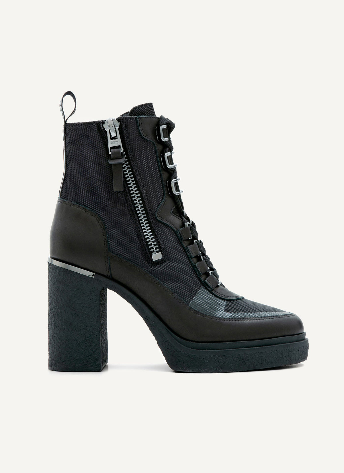 Black DKNY TOIA LACE-UP BOOTIE