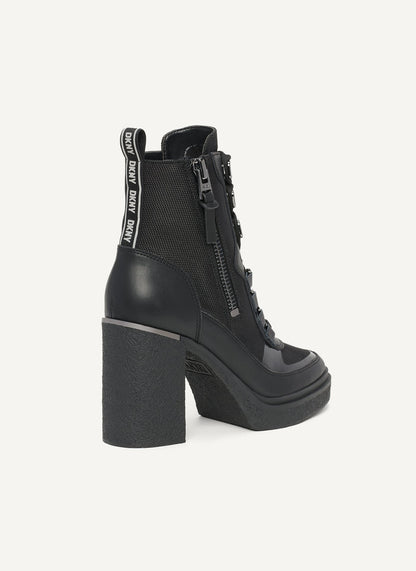 Black DKNY TOIA LACE-UP BOOTIE