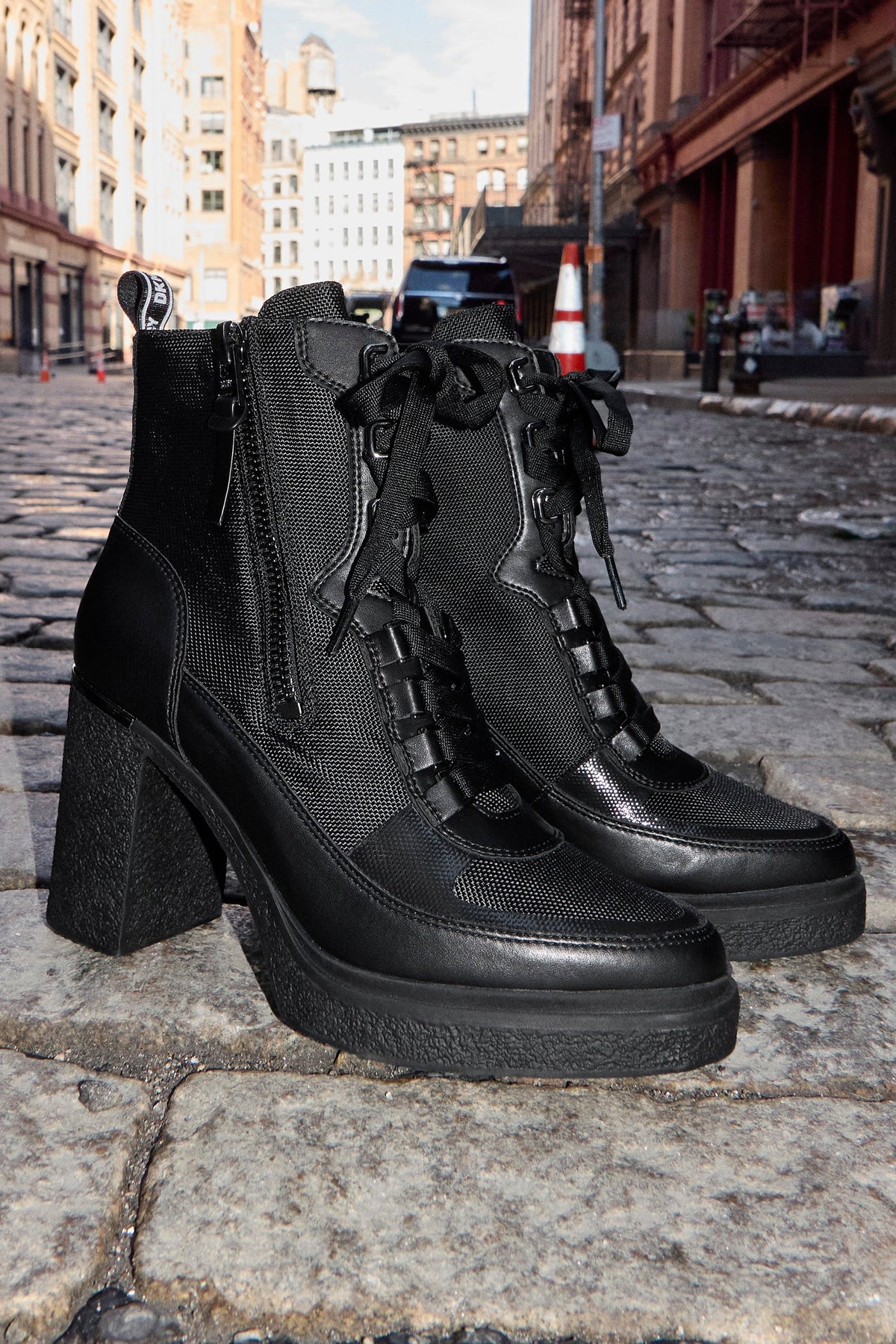 ESPRESSO DKNY TOIA LACE-UP BOOTIE