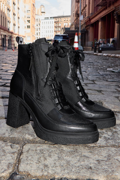 ESPRESSO DKNY TOIA LACE-UP BOOTIE