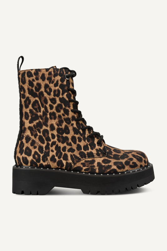 Leopard DKNY BATU STUDS LACE UP BOOTIE 60M