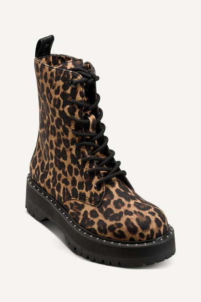 Leopard DKNY BATU STUDS LACE UP BOOTIE 60M