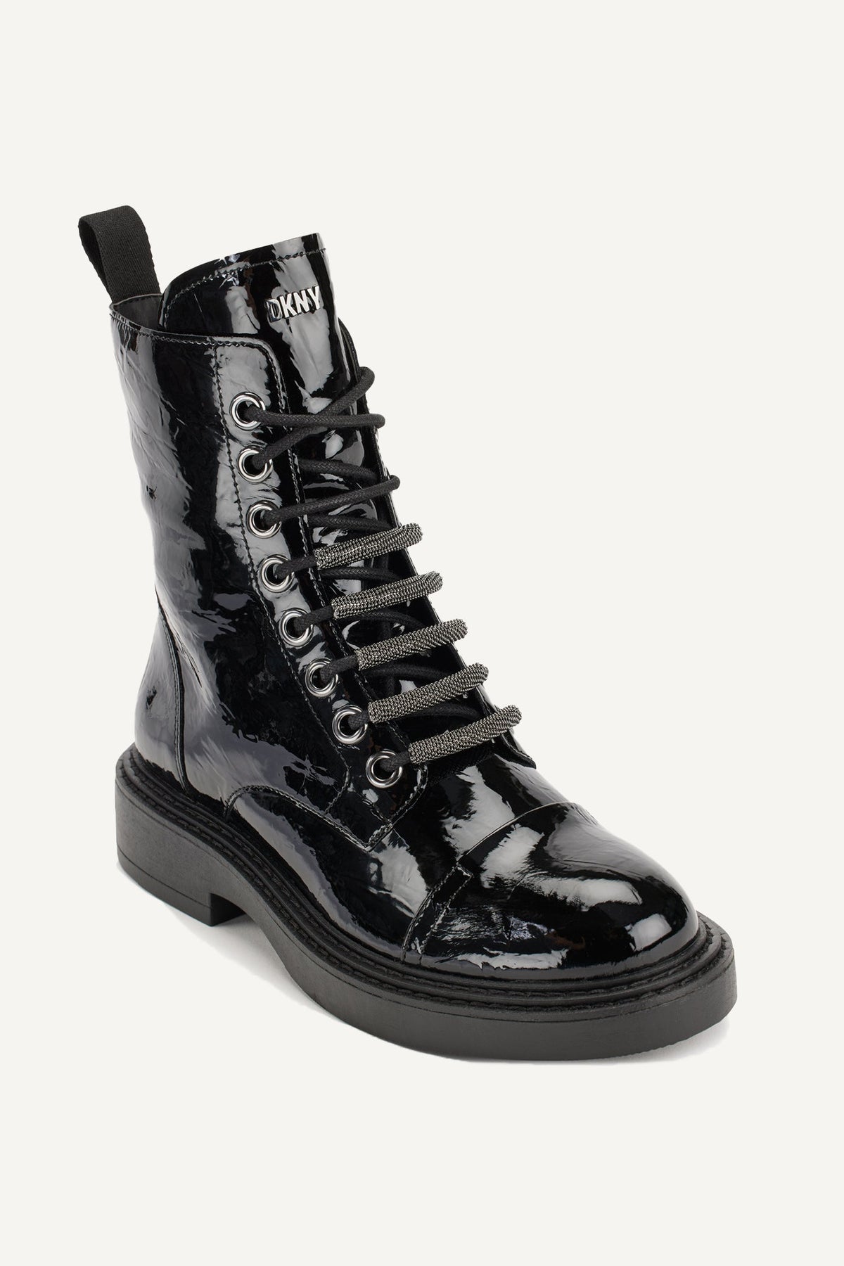 Black DKNY MALAYA LACE UP BOOT