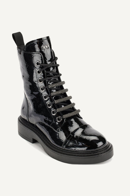 Black DKNY MALAYA LACE UP BOOT