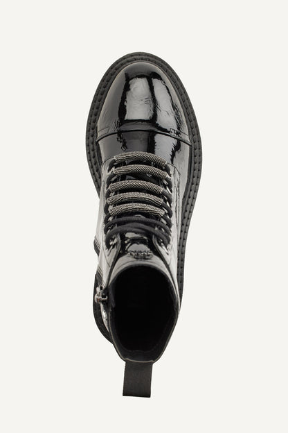Black DKNY MALAYA LACE UP BOOT