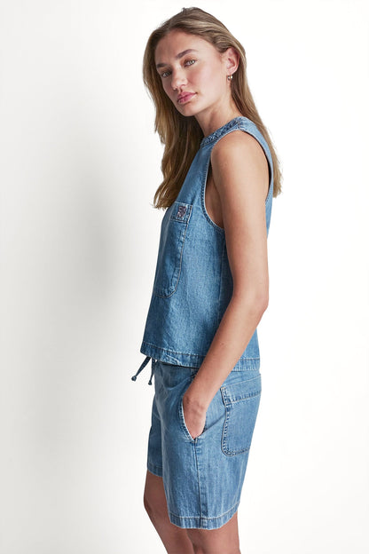 Paladino DKNY SLEEVELESS DENIM TOP