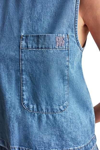 Paladino DKNY SLEEVELESS DENIM TOP