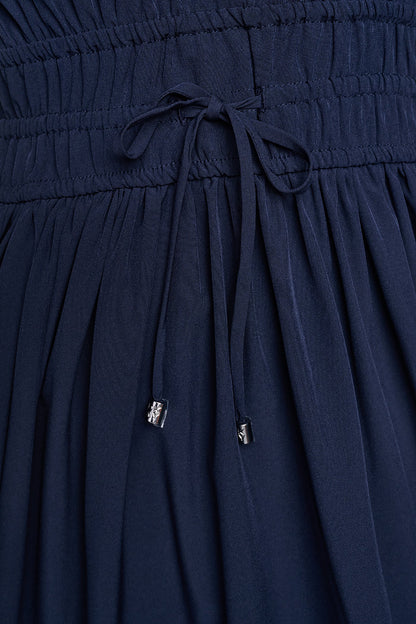Spring Navy DKNY CAP SLEEVE MIDI COMMUTER SHIRT DRESS