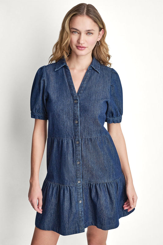 Carmine Wash DKNY DENIM MINI DRESS