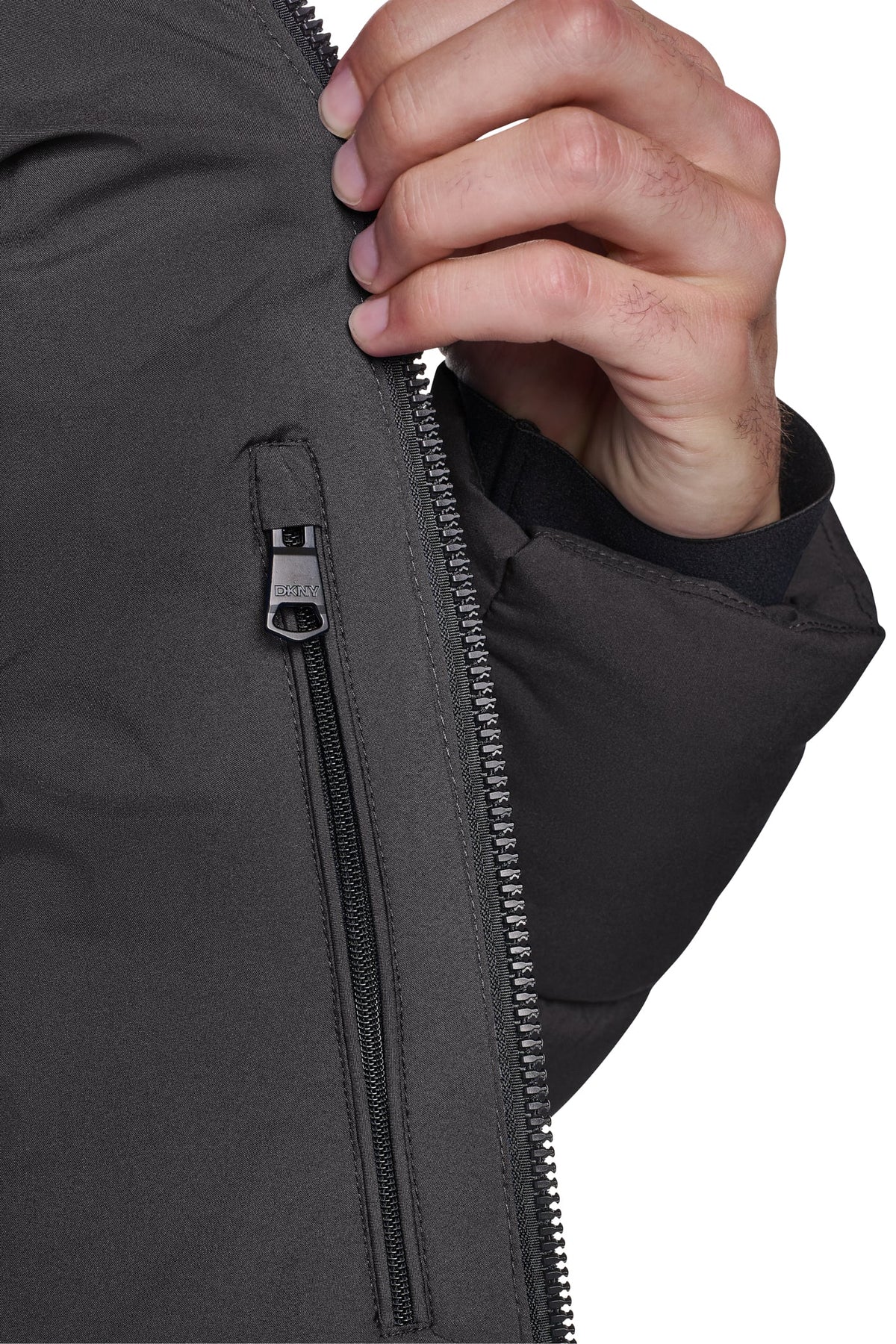 Iron DKNY HEAVY WEIGHT HOODED PUFFER