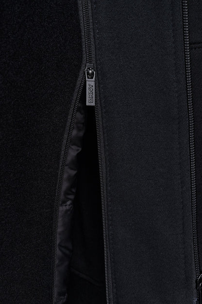 Black DKNY FAUX WOOL COAT