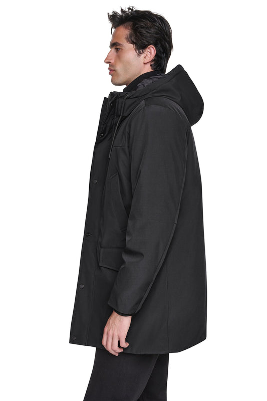 Black DKNY HEAVY WEIGHT URBAN PARKA